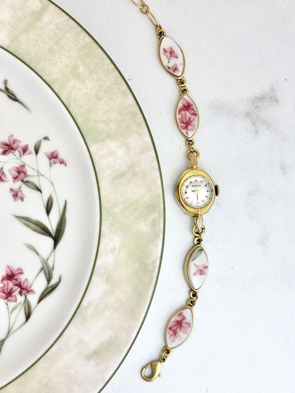 Antique Benrus manual watch with Garden Sunrise