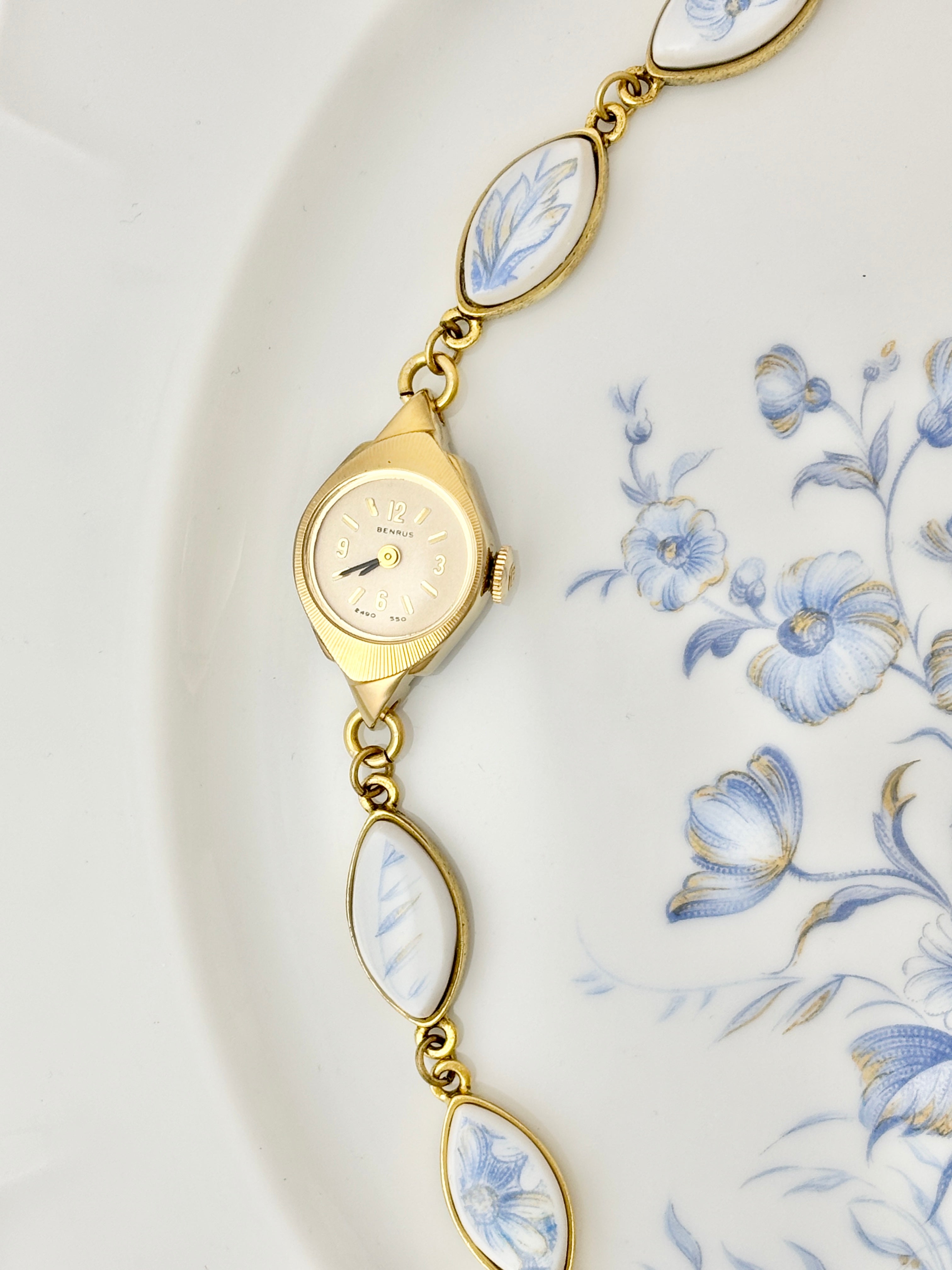 Antique Benrus manual watch with Limoges Ulim France