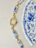 Vintage Elgin watch with Blue Roses