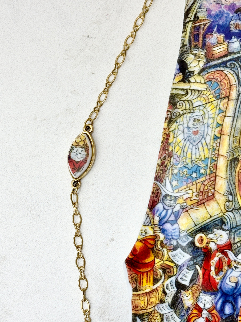 Holy Cats Oval Gold Bracelet