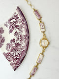 Antique Caravelle manual watch with Royal Staffordshire China