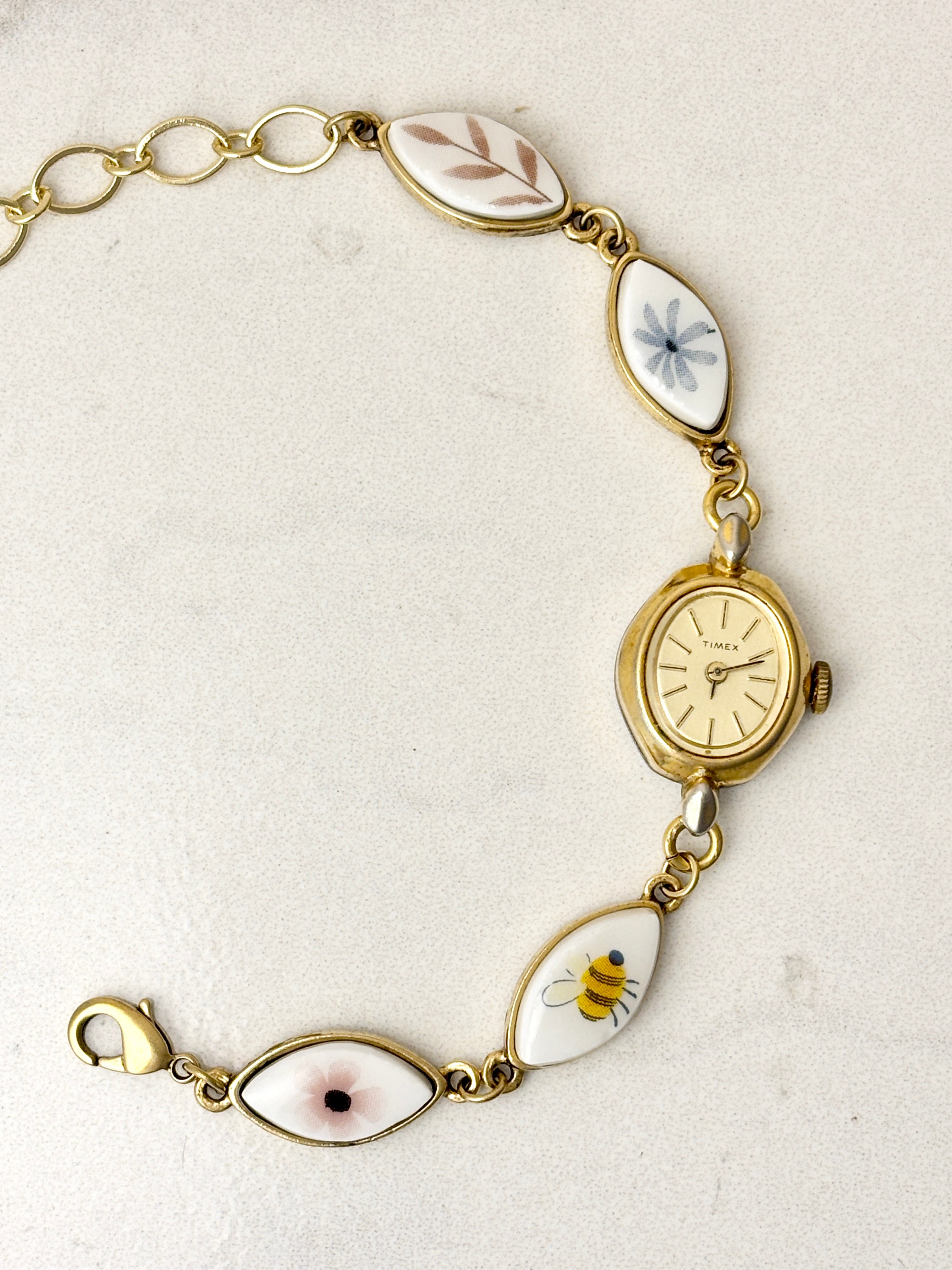 Antique Timex manual watch with Bee