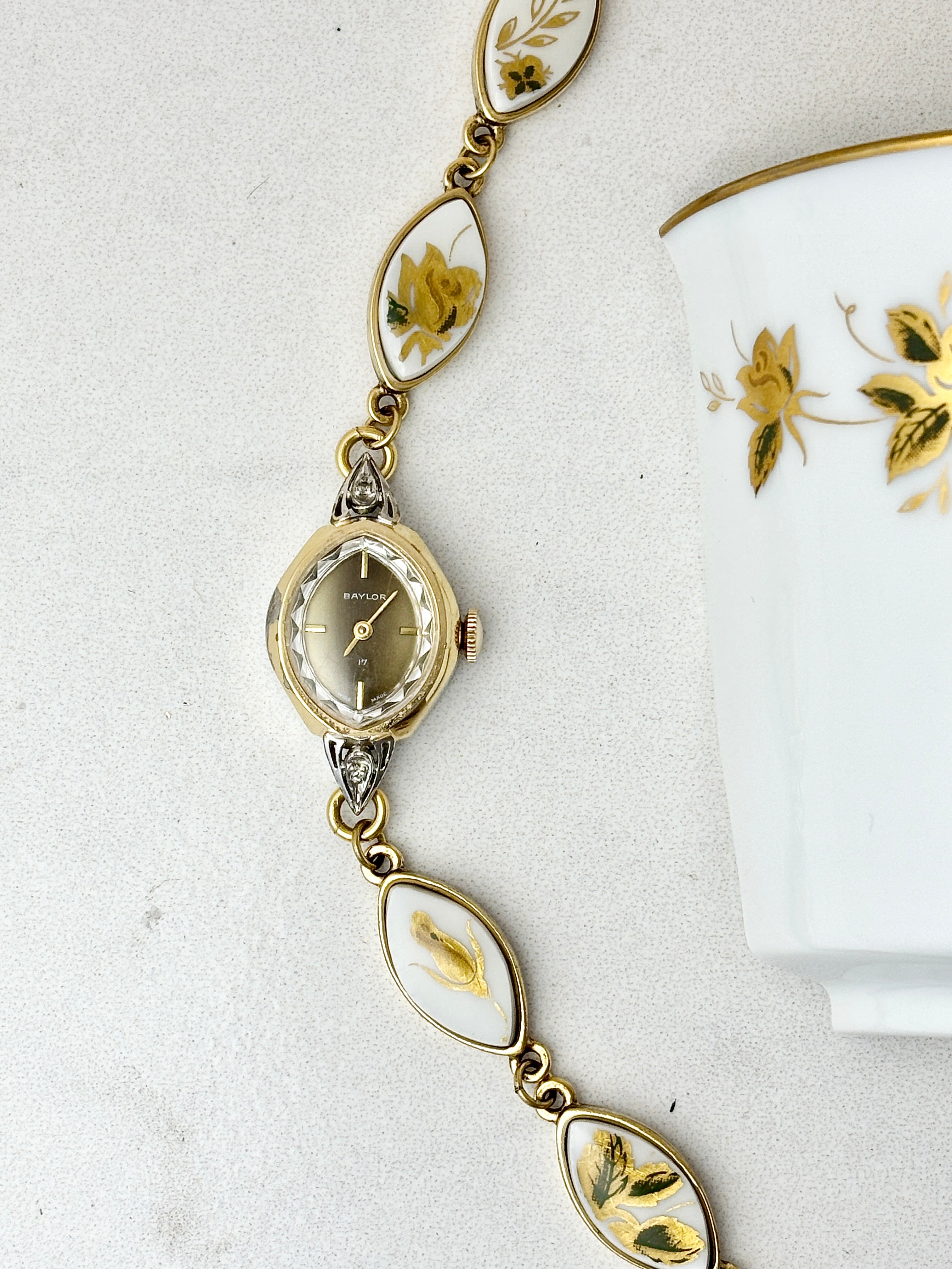 Antique Baylor manual watch with Noritake Ninon