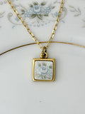 Noritake Noble Gold Square Necklace