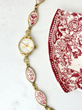Antique Helbros manual watch with Royal Staffordshire China