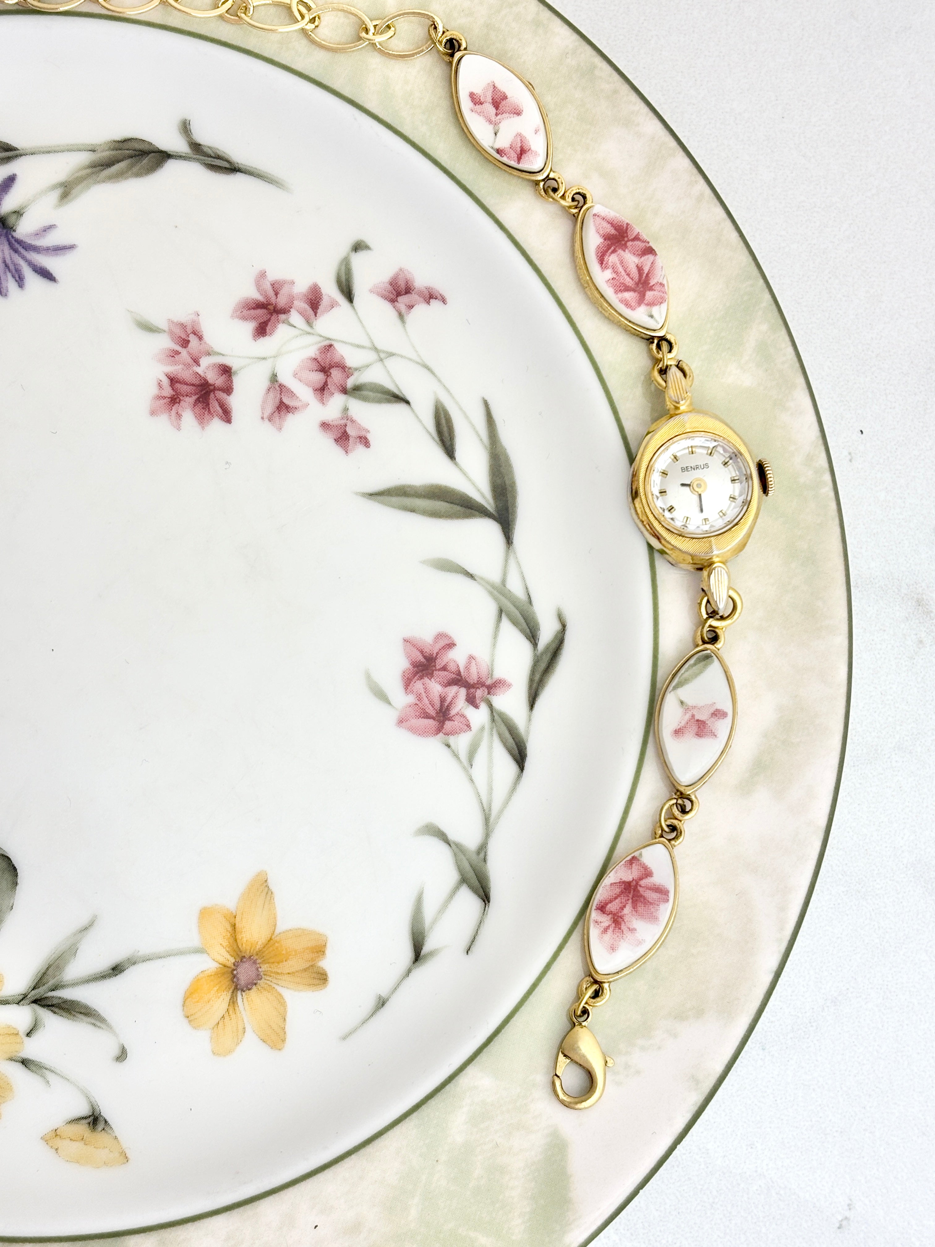 Antique Benrus manual watch with Garden Sunrise