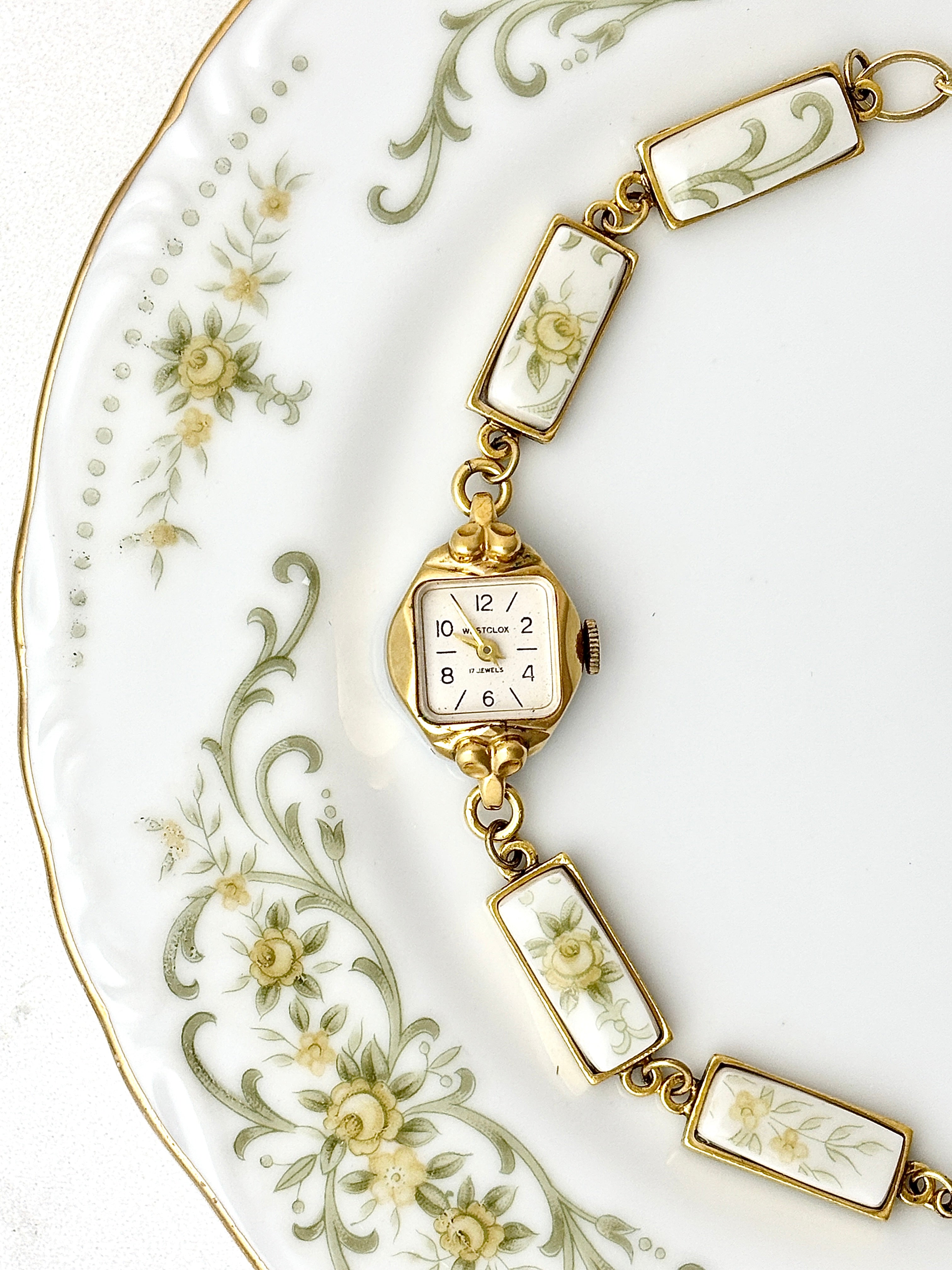 Antique Westclox manual watch with Rose Crest Norleans China