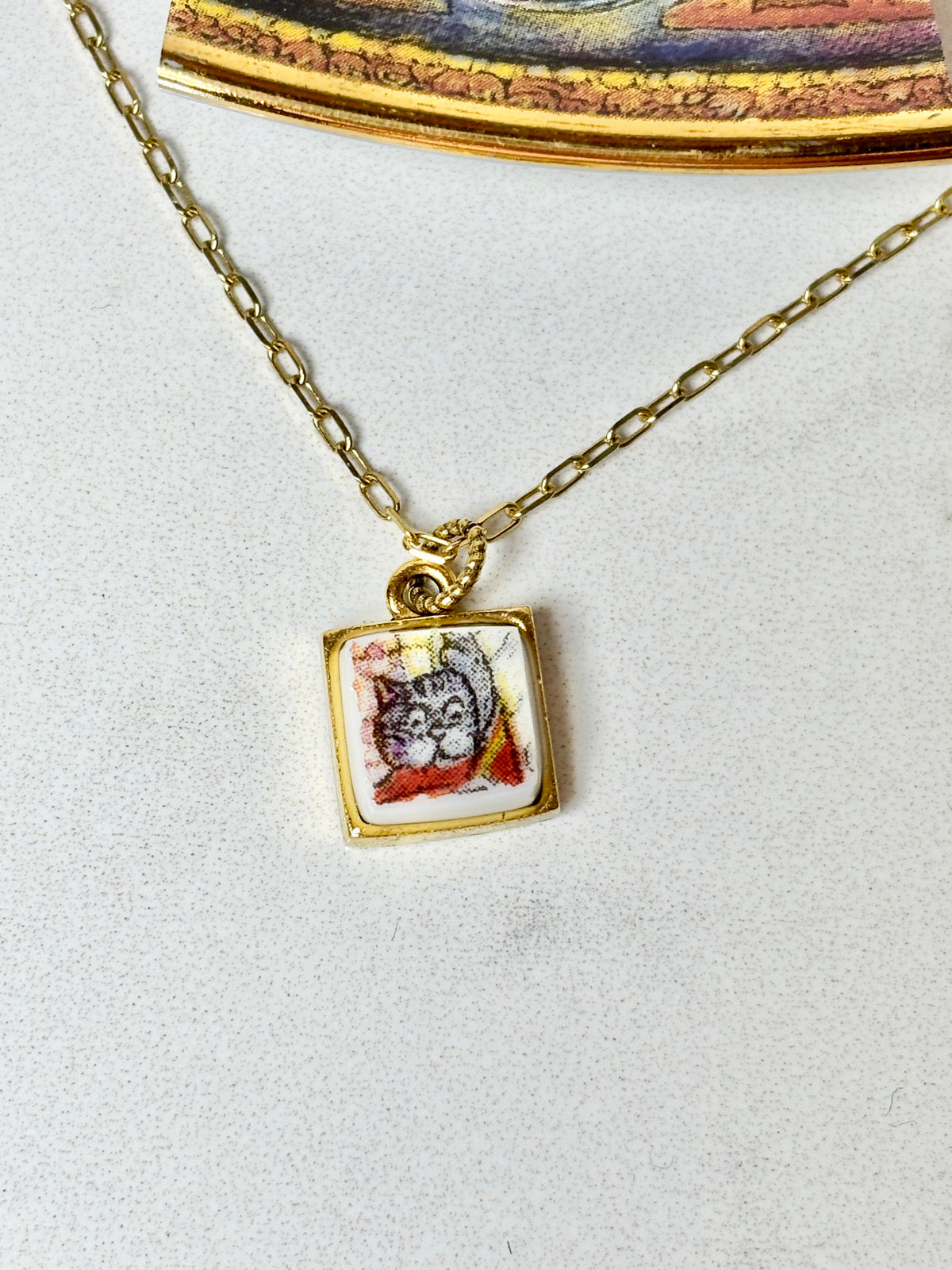 Holy Cats Antique Gold Necklace
