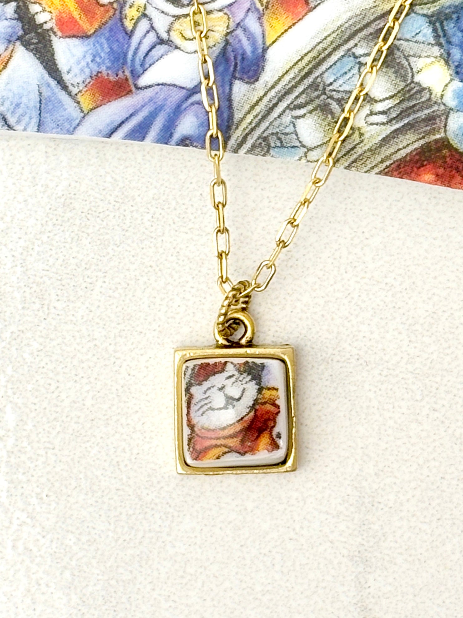 Holy Cats Antique Gold Necklace