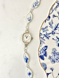 Antique manual Silver Caravelle with Blue Hummingbirds