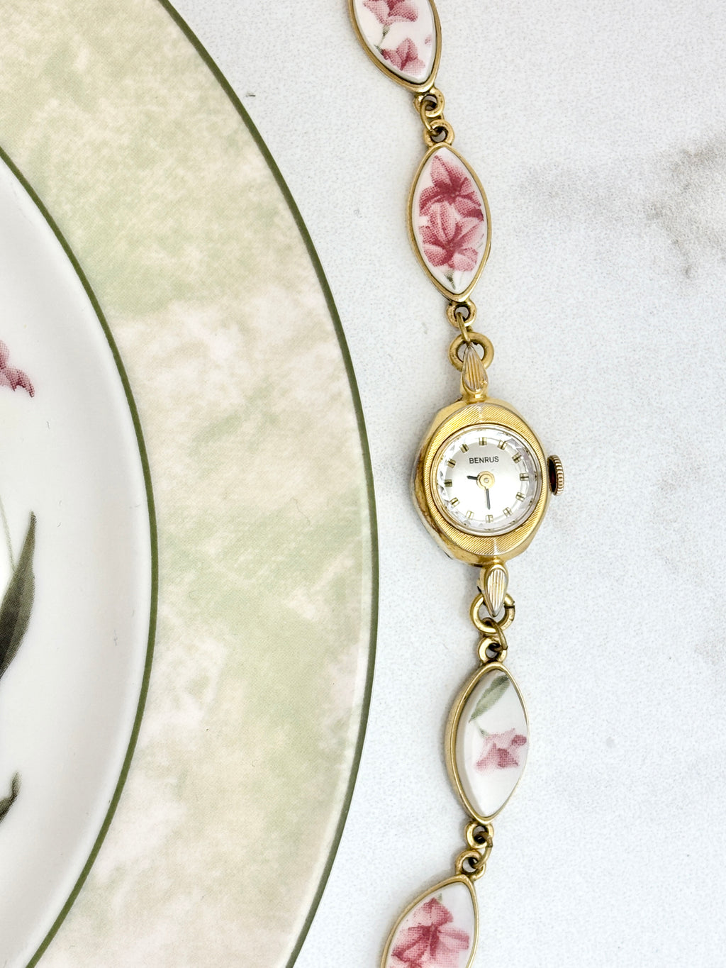 Antique Benrus manual watch with Garden Sunrise