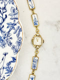 Antique Clinton manual watch with blue hummingbirds