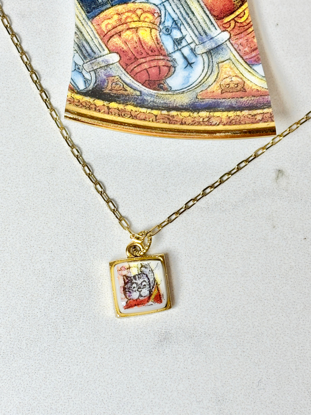Holy Cats Antique Gold Necklace