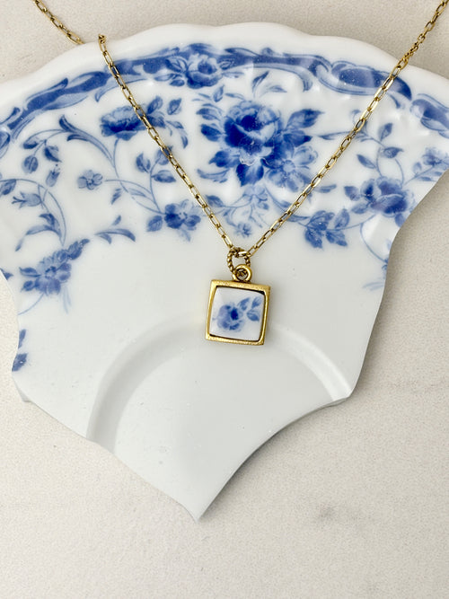 Blue Rose 24k Necklace