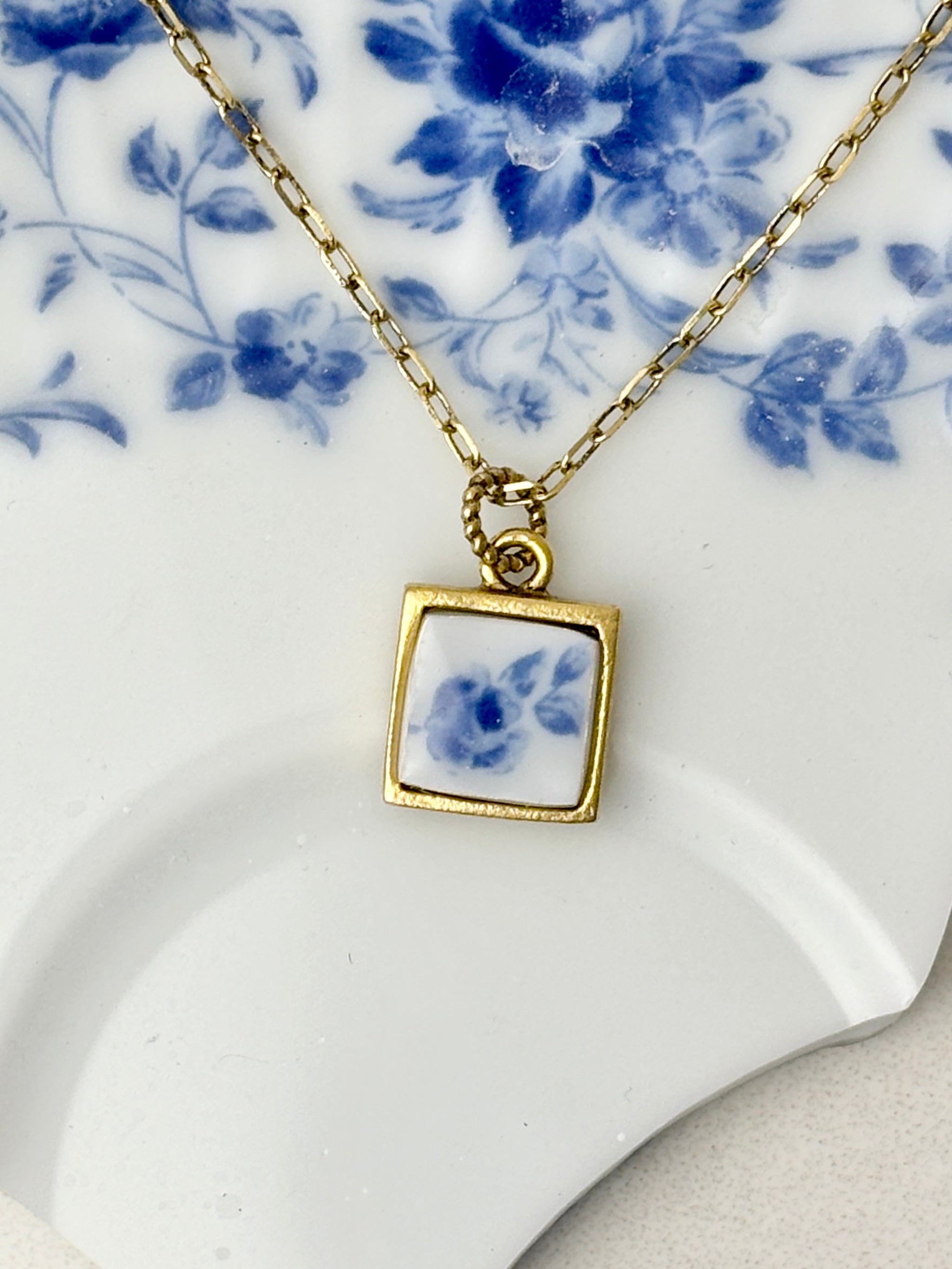 Blue Rose 24k Necklace