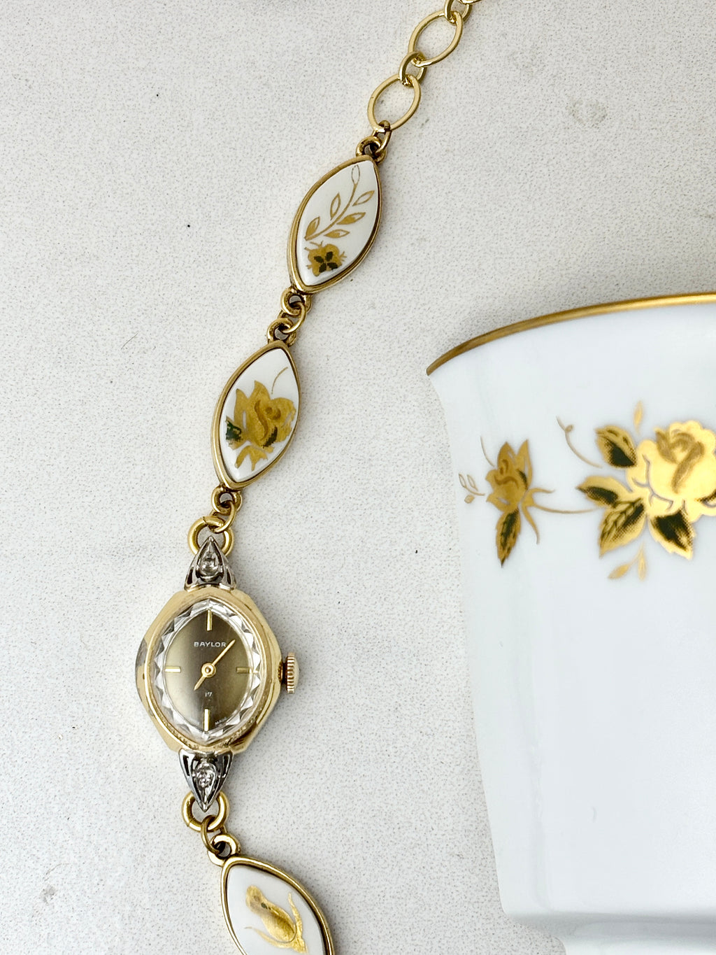 Antique Baylor manual watch with Noritake Ninon