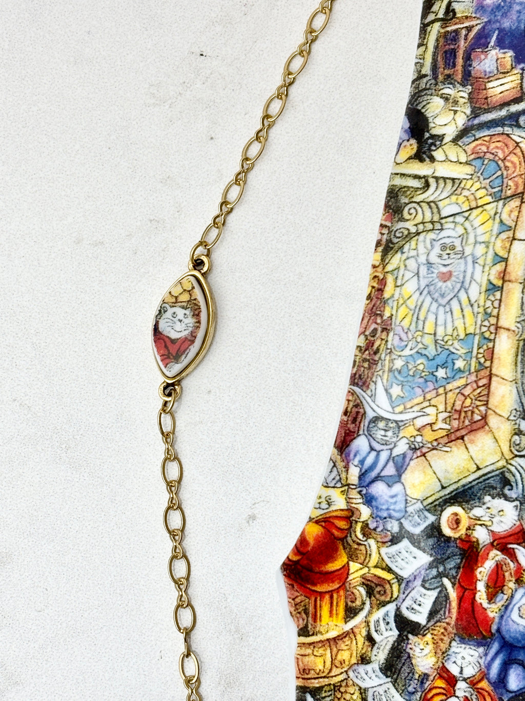 Holy Cats Oval Gold Bracelet