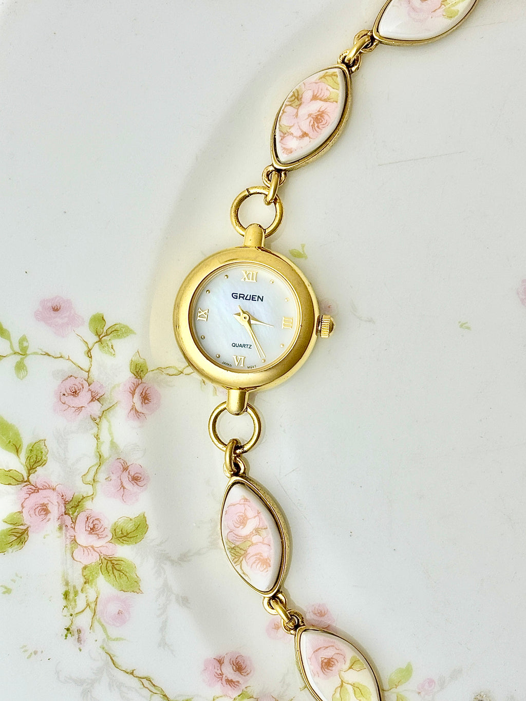 Vintage Gruen Quartz Watch with Theodore Haviland