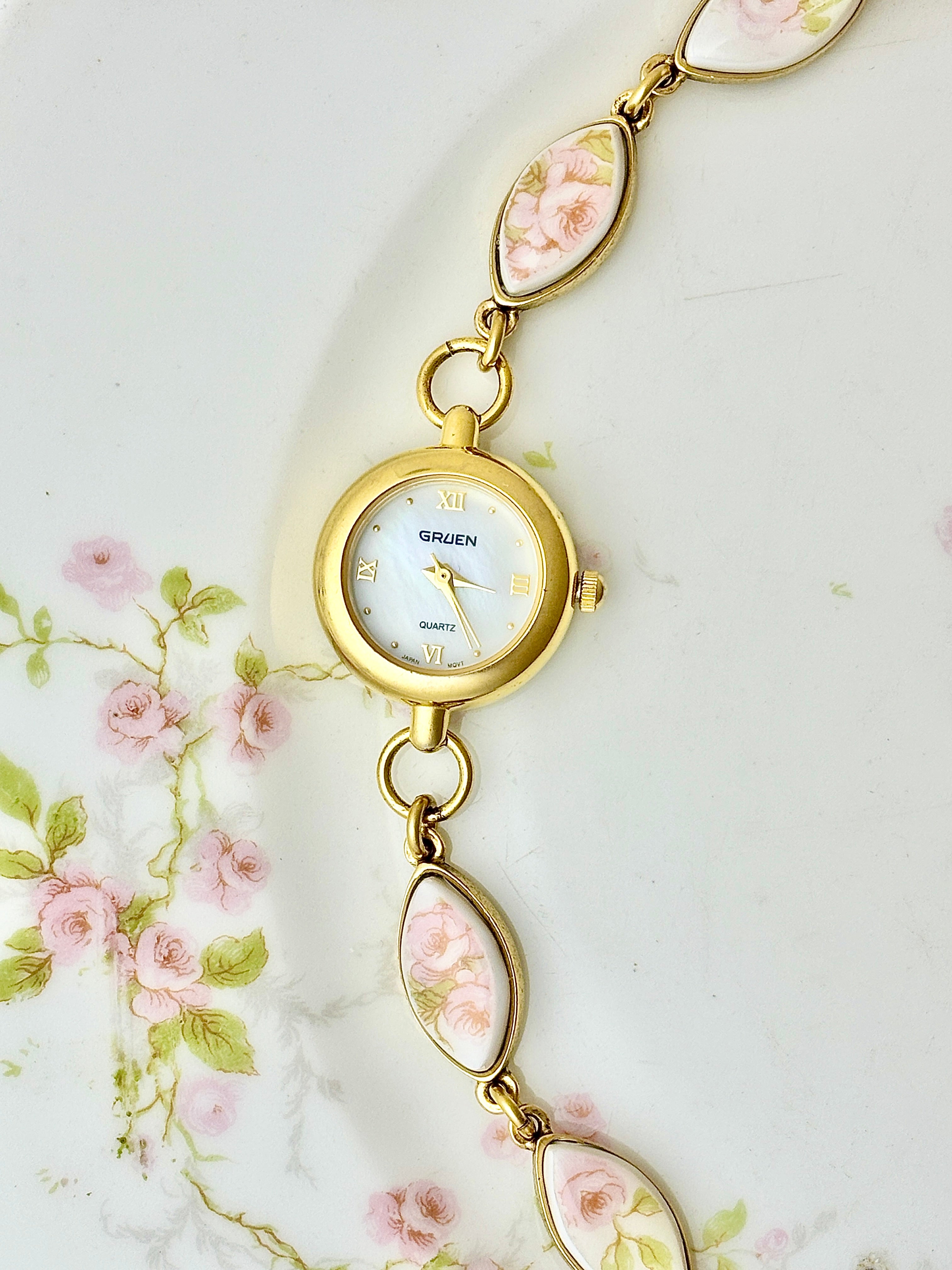 Vintage Gruen Quartz Watch with Theodore Haviland