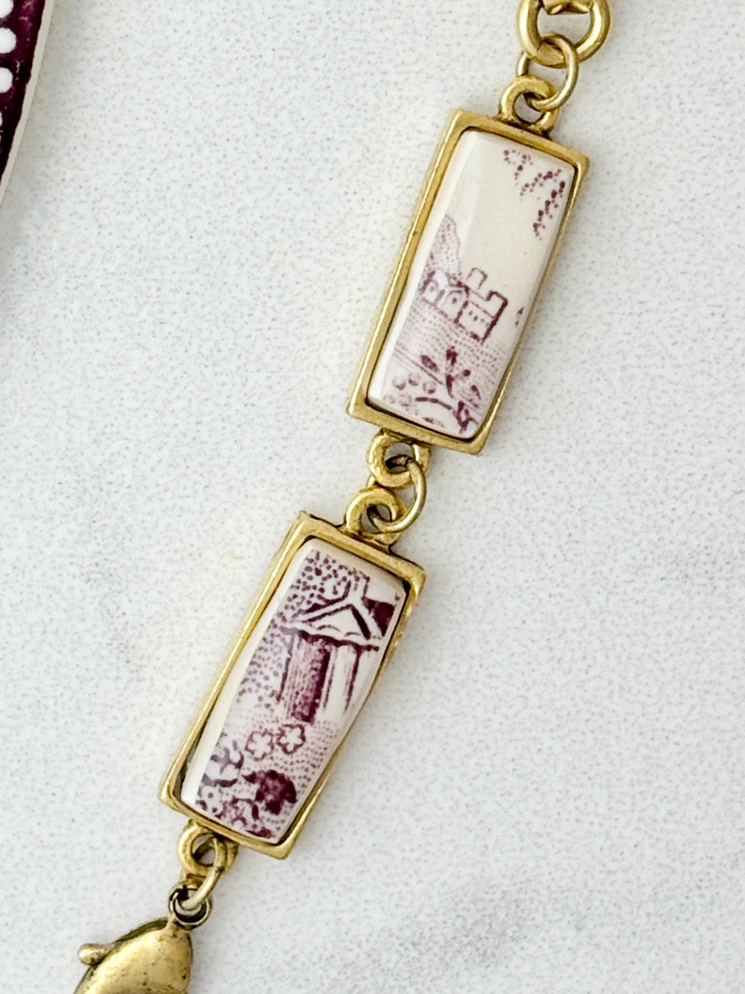Antique Caravelle manual watch with Royal Staffordshire China